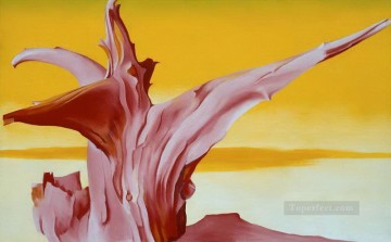  Precisionism Oil Painting - Red Tree Yellow Sky Georgia Okeeffe American modernism Precisionism
